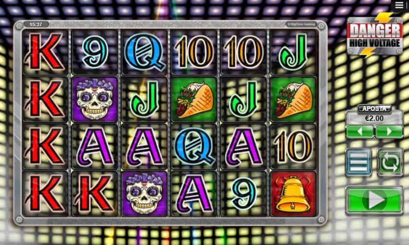 Símbolos, gráficos, sons e animações de Danger High Voltage