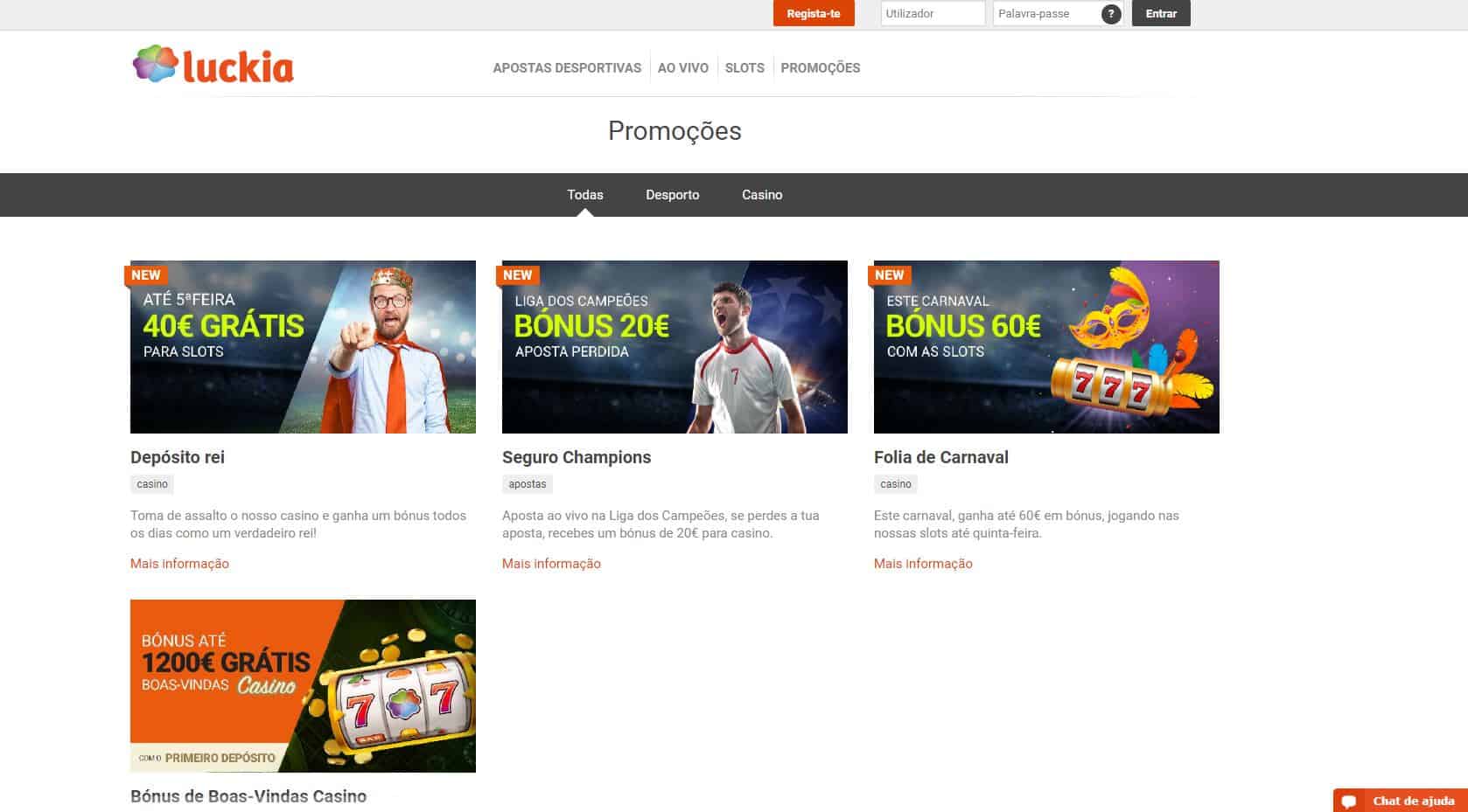 O Luckia oferece aos seus jogadores diversos bónus e promoções.